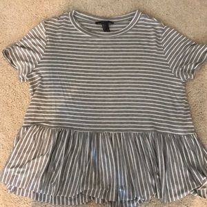 Striped peplum shirt
